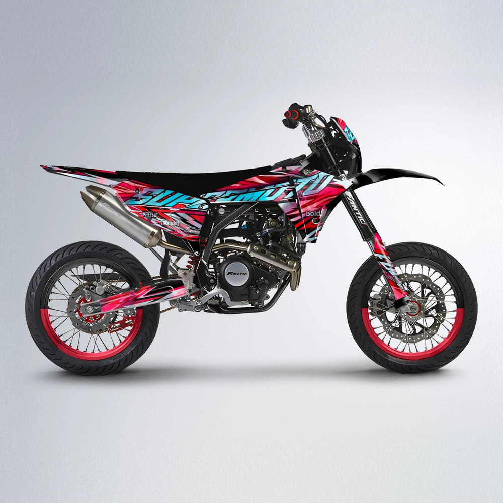INFERNO Fantic supermoto graphics kit in Red
