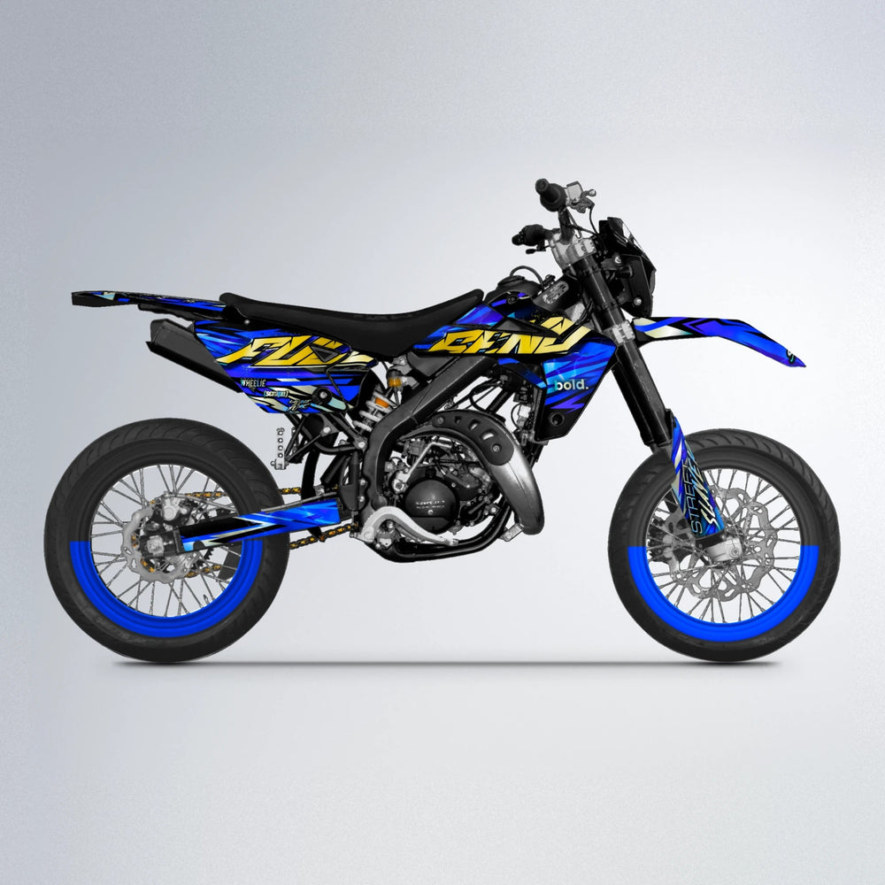 INFERNO Rieju MRT supermoto graphics kit in Blue