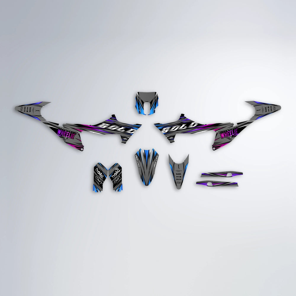 KLING Stark Varg SM graphics kit parts layout in Blue Purple Fade