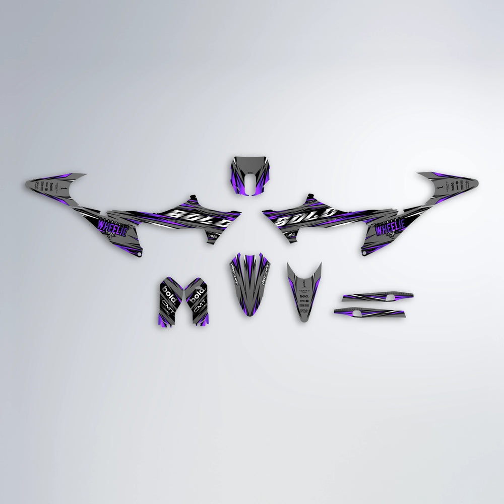 KLING Stark Varg SM graphics kit parts layout in Purple
