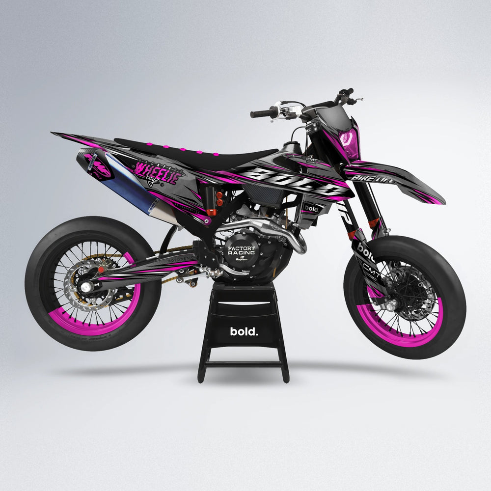 KLING supermoto graphics kit in Pink