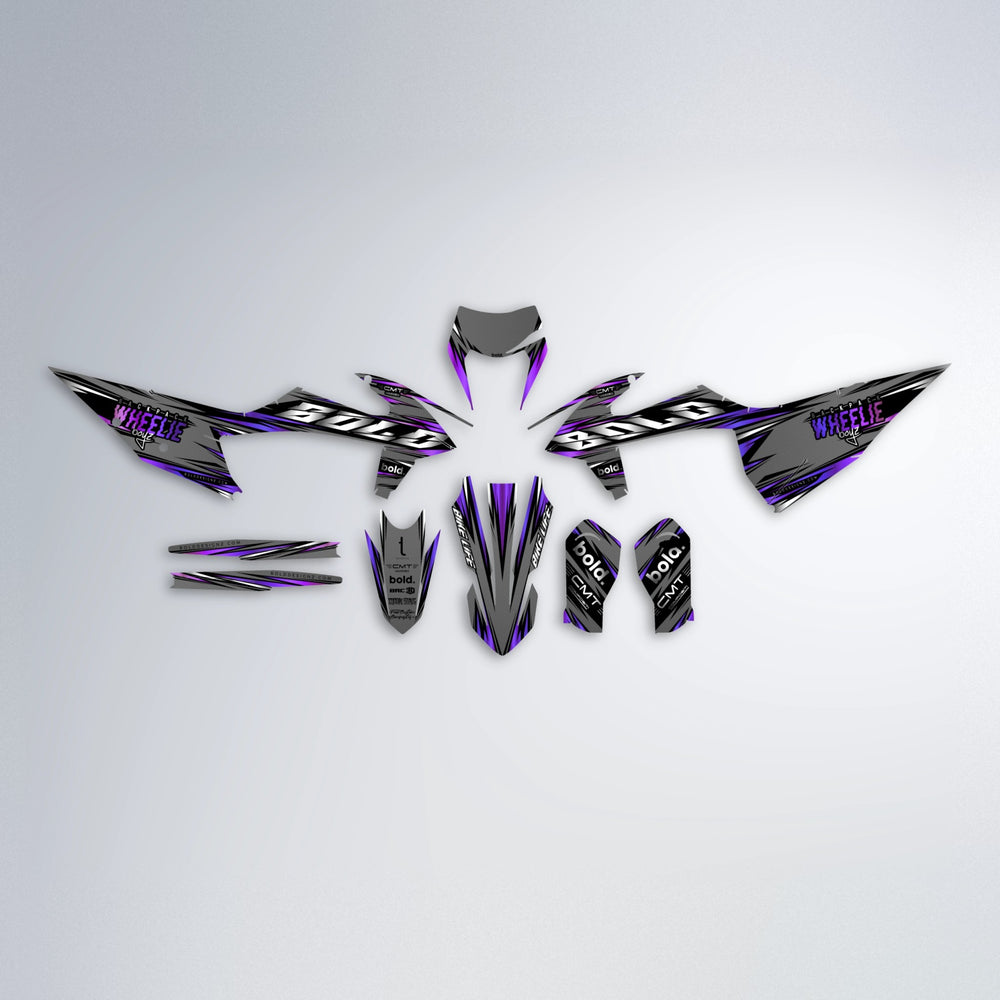 KLING graphics kit parts layout in Purple Chrome