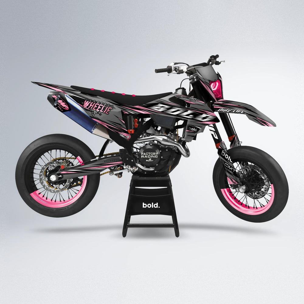 KLING supermoto graphics kit in Sakura Pink
