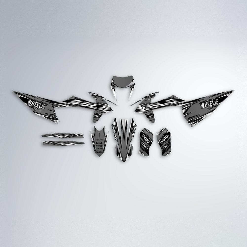 KLING graphics kit parts layout in White