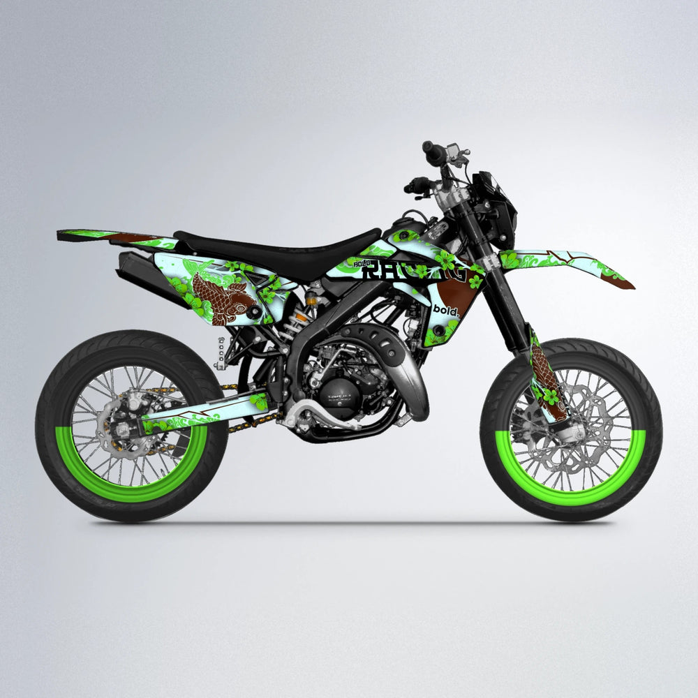 KOI Rieju MRT supermoto graphics kit in Green