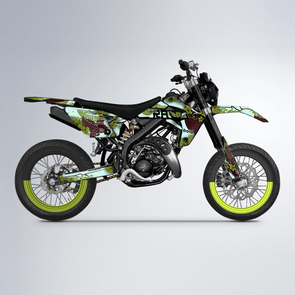 KOI Rieju MRT supermoto graphics kit in Olive