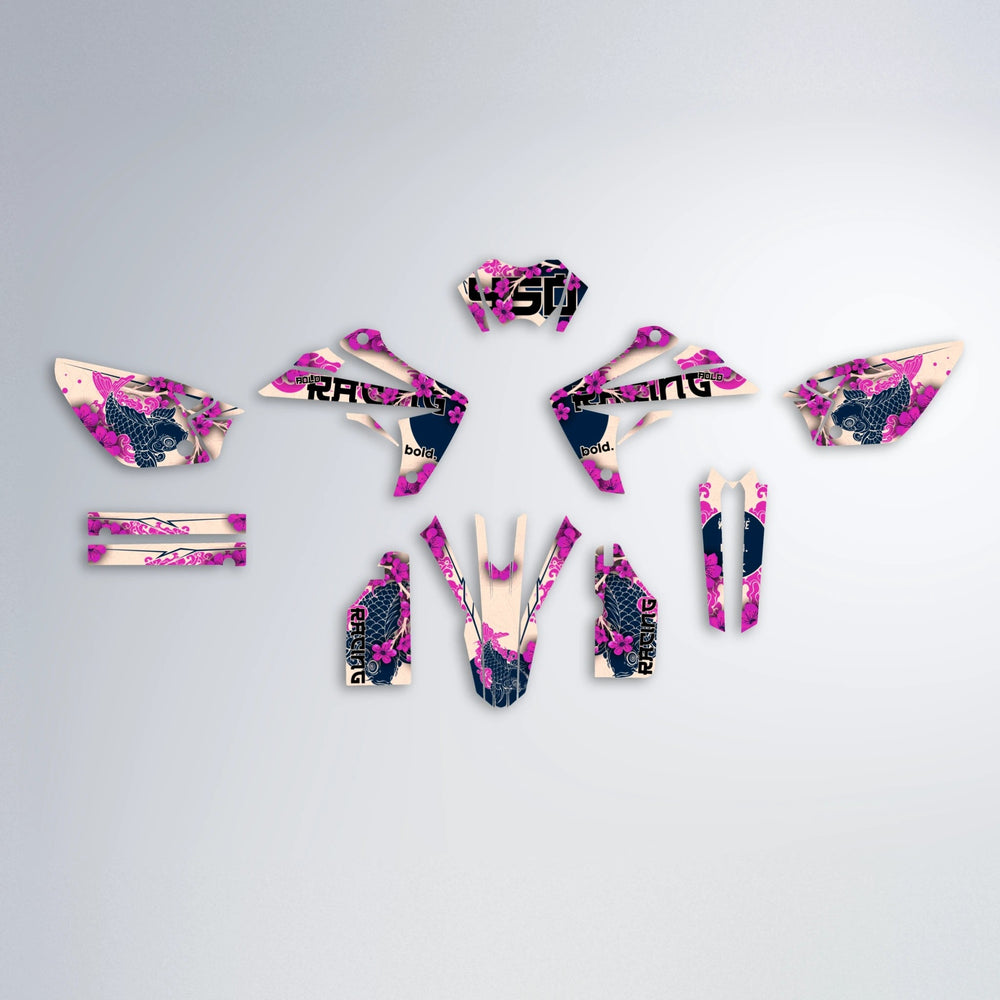 KOI Rieju MRT graphics kit parts layout in Pink