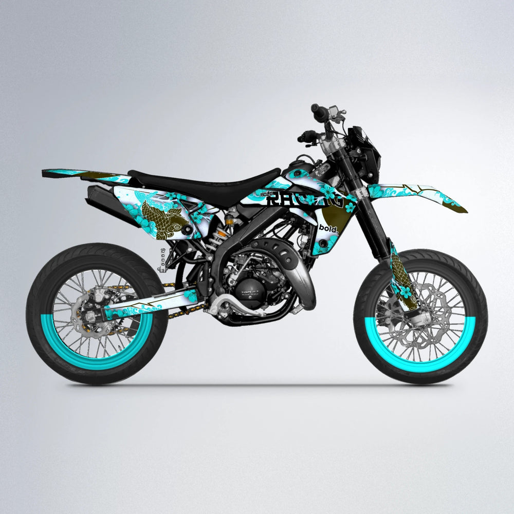 KOI Rieju MRT supermoto graphics kit in Teal