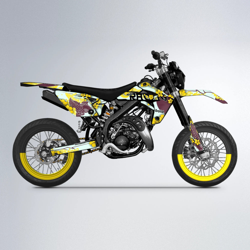 KOI Rieju MRT supermoto graphics kit in Yellow