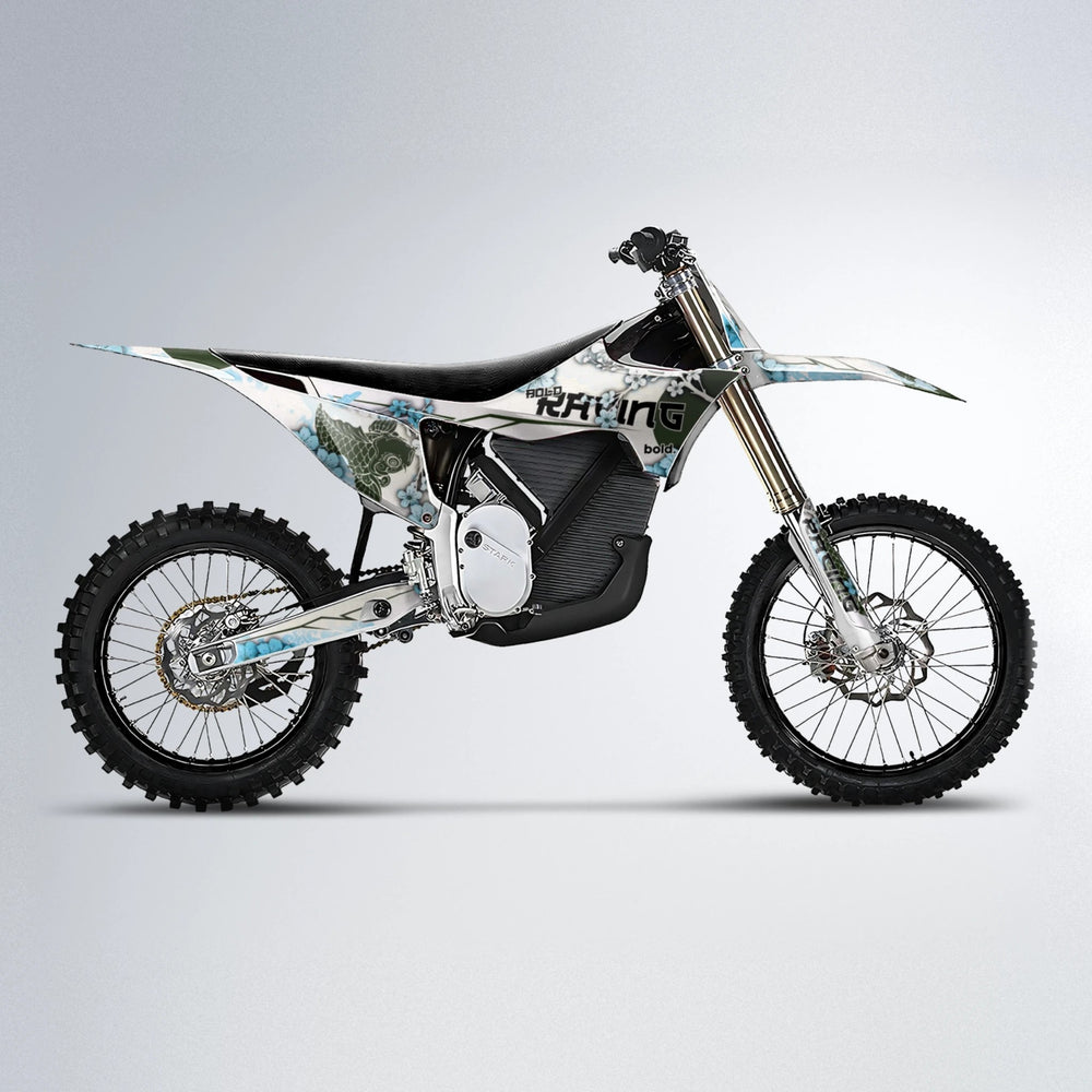 KOI Stark Varg MX motocross graphics kit in Light Blue & White