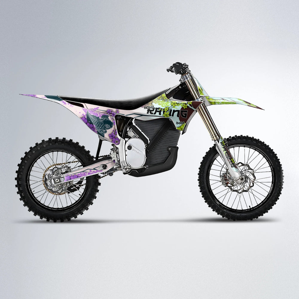 KOI Stark Varg MX motocross graphics kit in Purple & Yellow