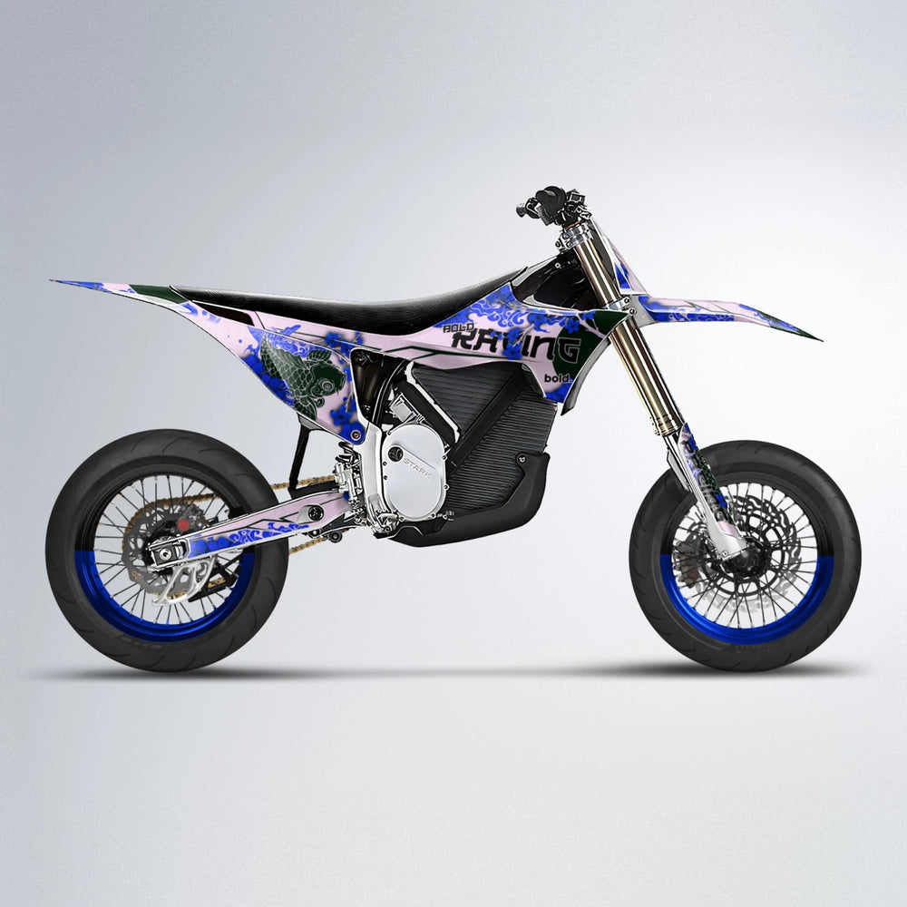 KOI Stark Varg SM supermoto graphics kit in Blue