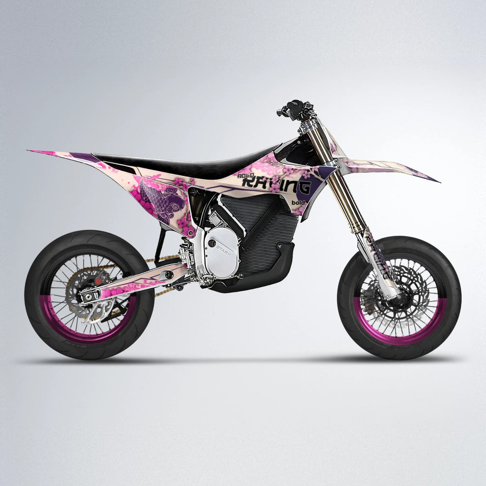 KOI Stark Varg SM supermoto graphics kit in Flamingo