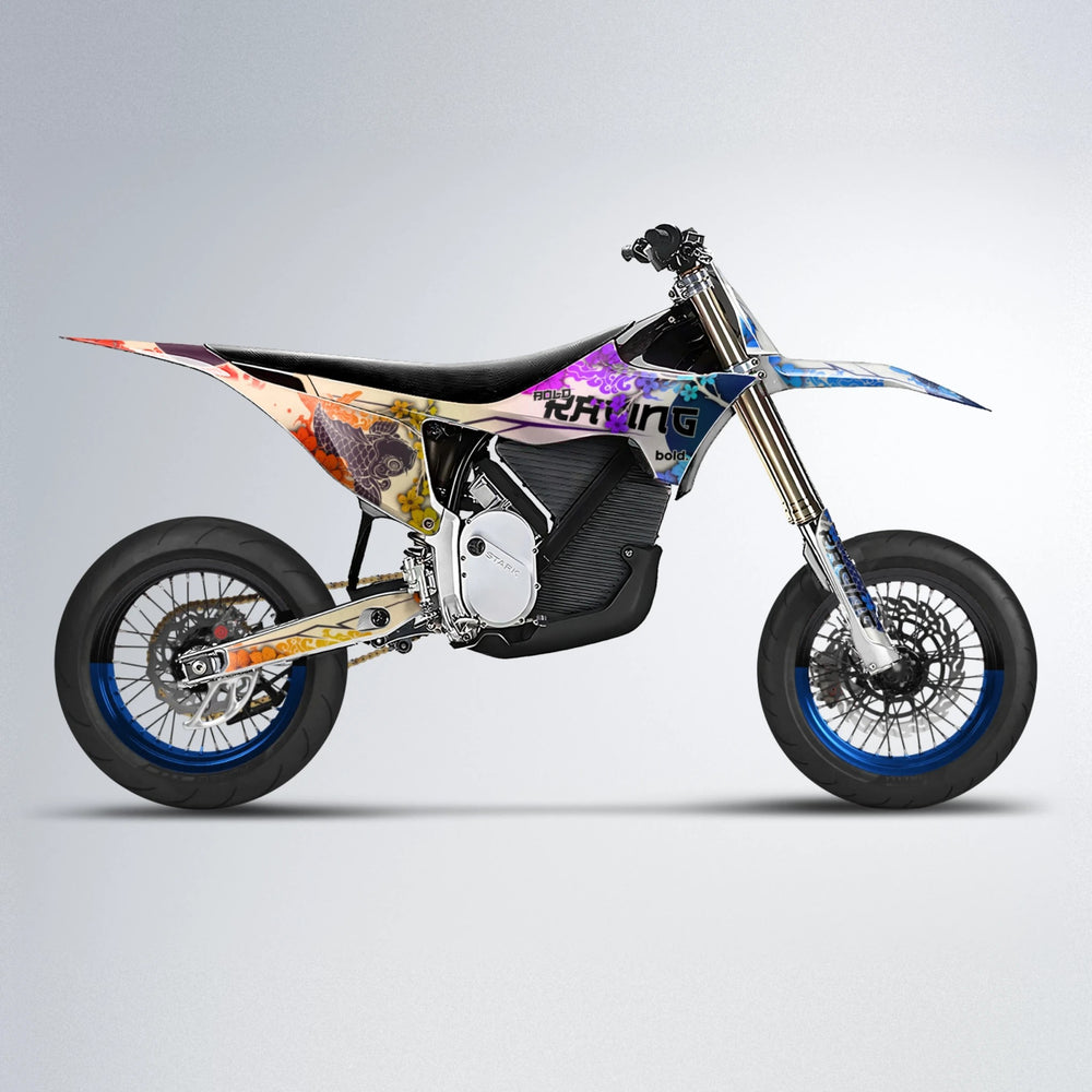 KOI Stark Varg SM supermoto graphics kit in Sunset Fade