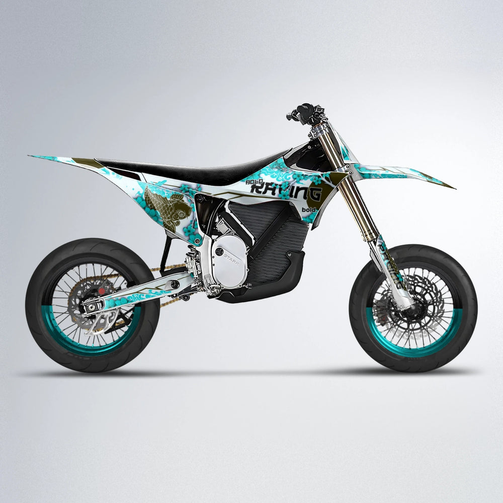 KOI Stark Varg SM supermoto graphics kit in Teal