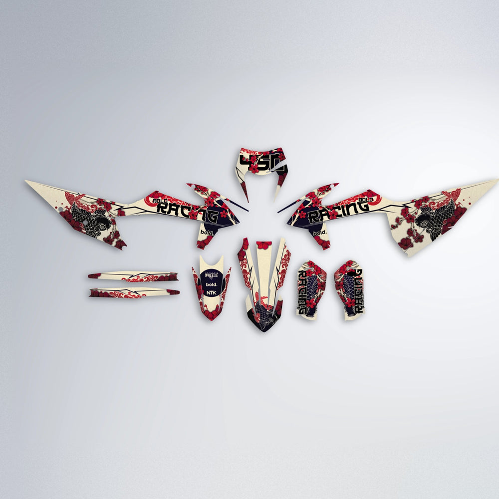 KOI graphics kit parts layout in Black & Red