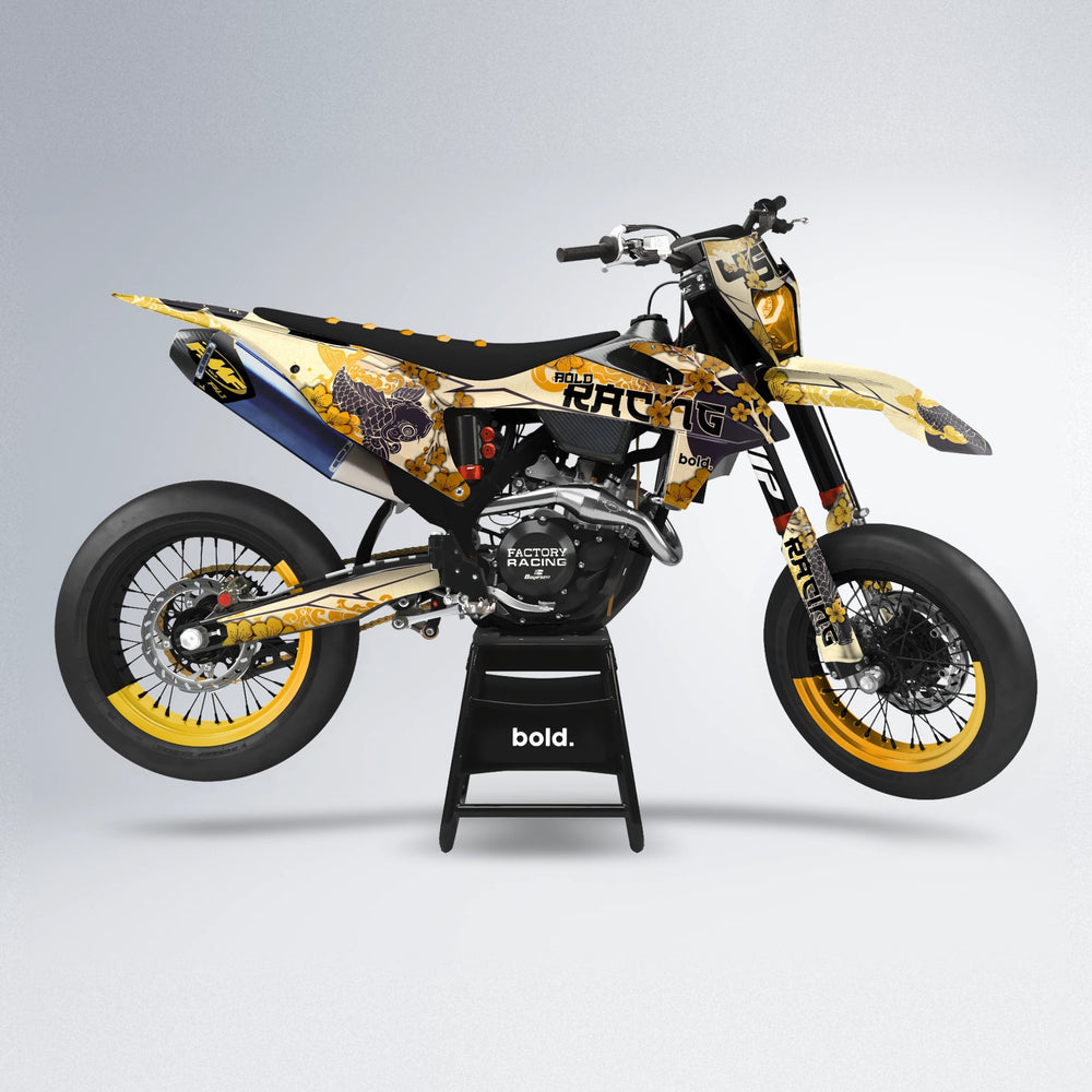 KOI supermoto graphics kit in Gold Chrome