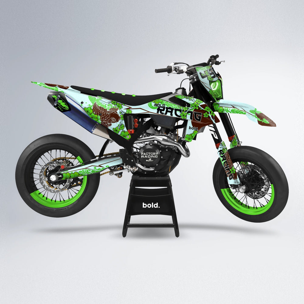 KOI supermoto graphics kit in Green