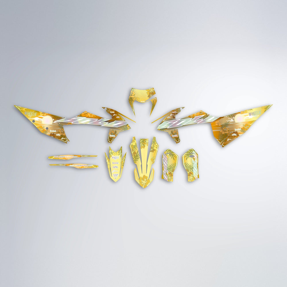 LAGOON graphics kit parts layout in Gold Chrome