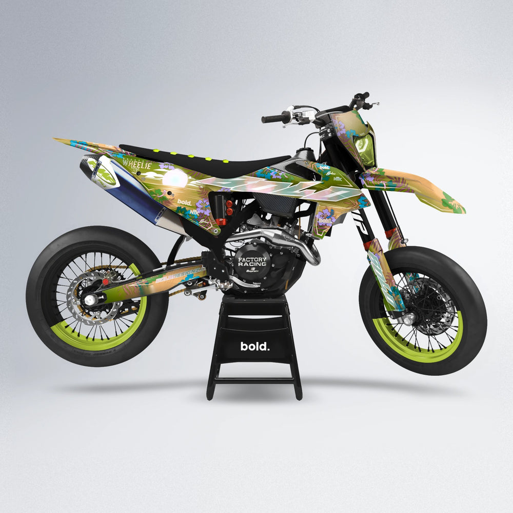 LAGOON supermoto graphics kit in Olive
