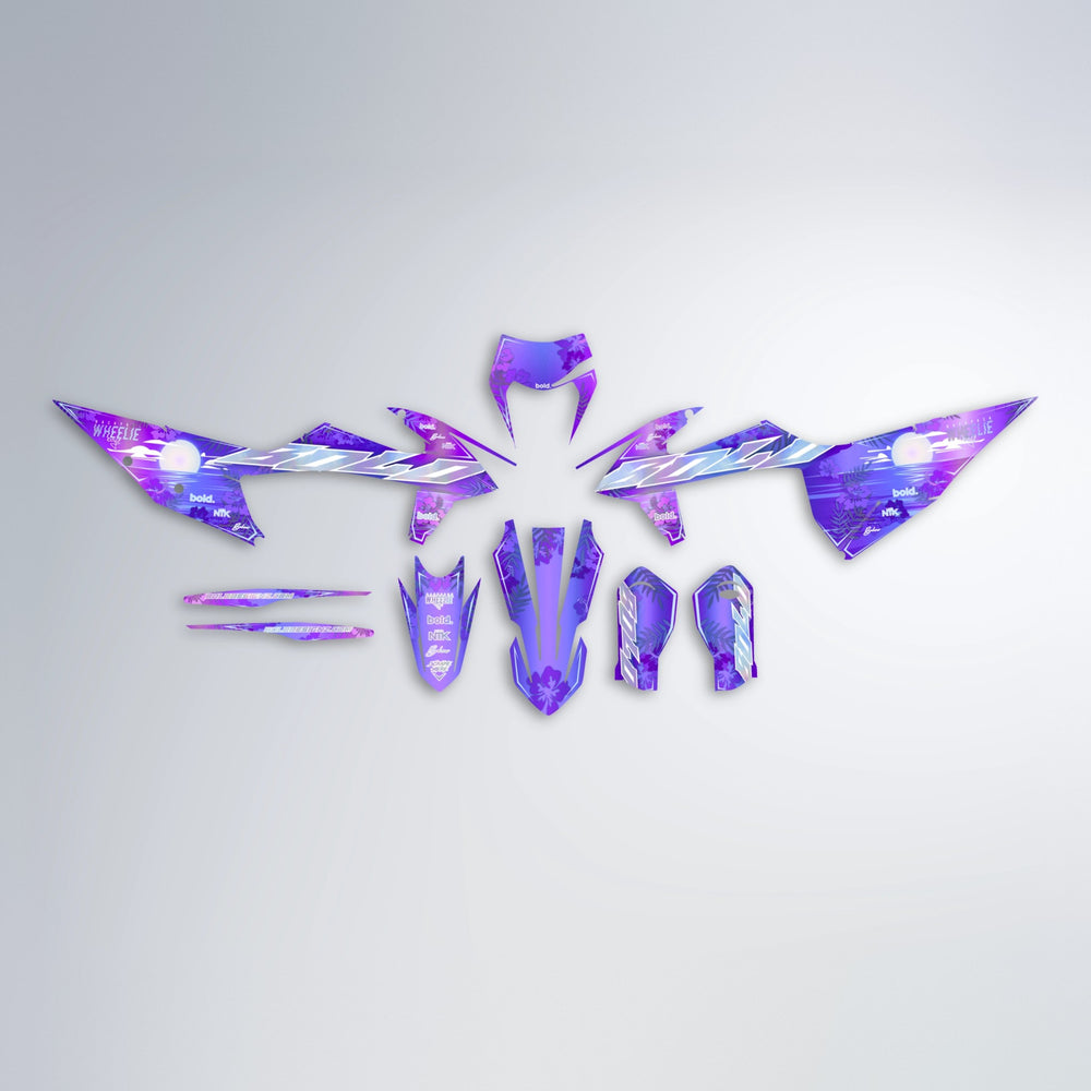 LAGOON graphics kit parts layout in Purple Chrome