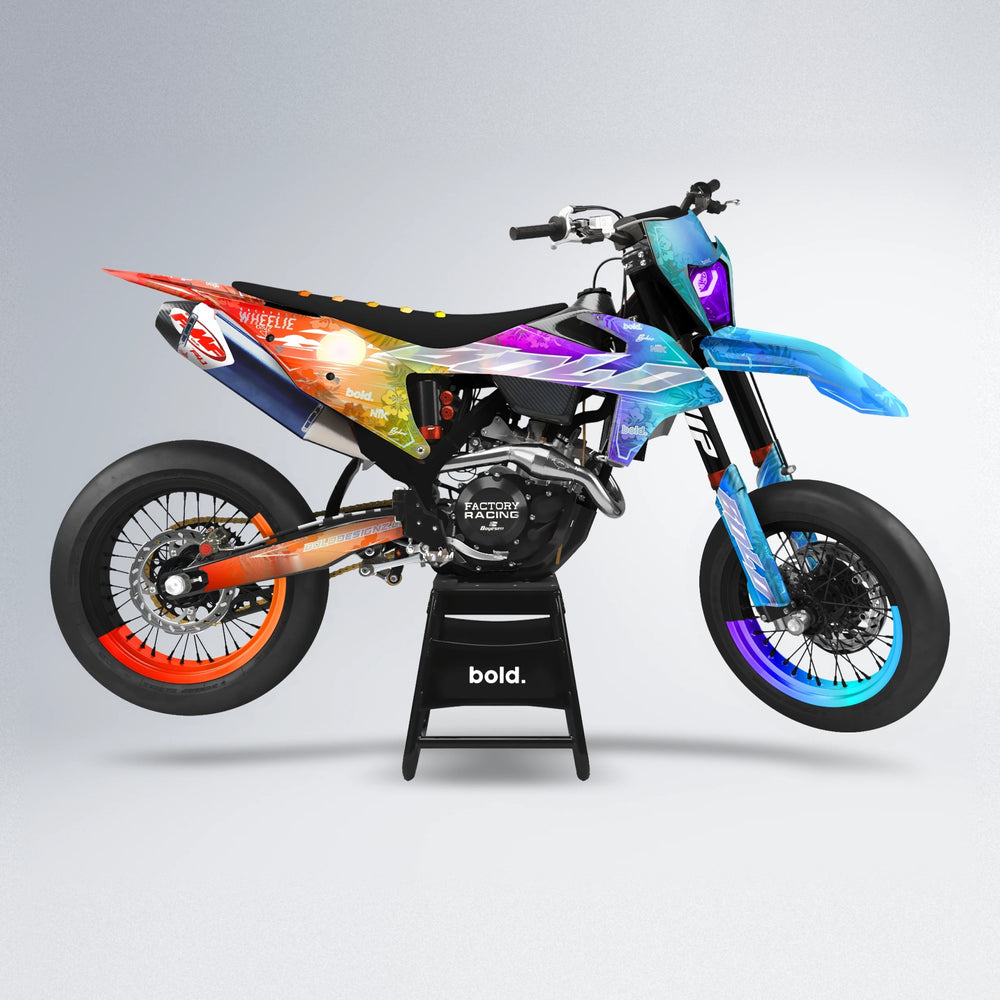 LAGOON supermoto graphics kit in Sunset Fade
