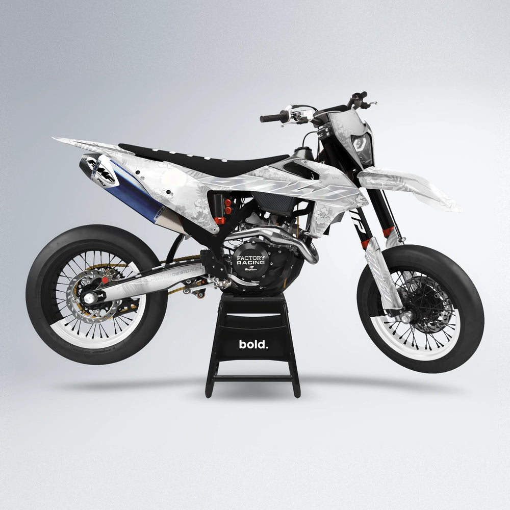 LAGOON supermoto graphics kit in White