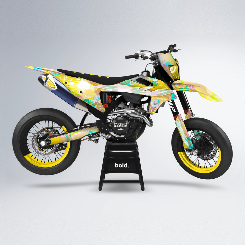 LAGOON supermoto graphics kit in Yellow