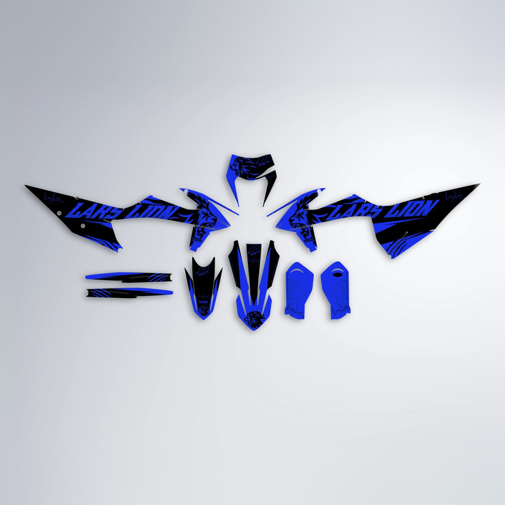LARSLION graphics kit parts layout in Blue