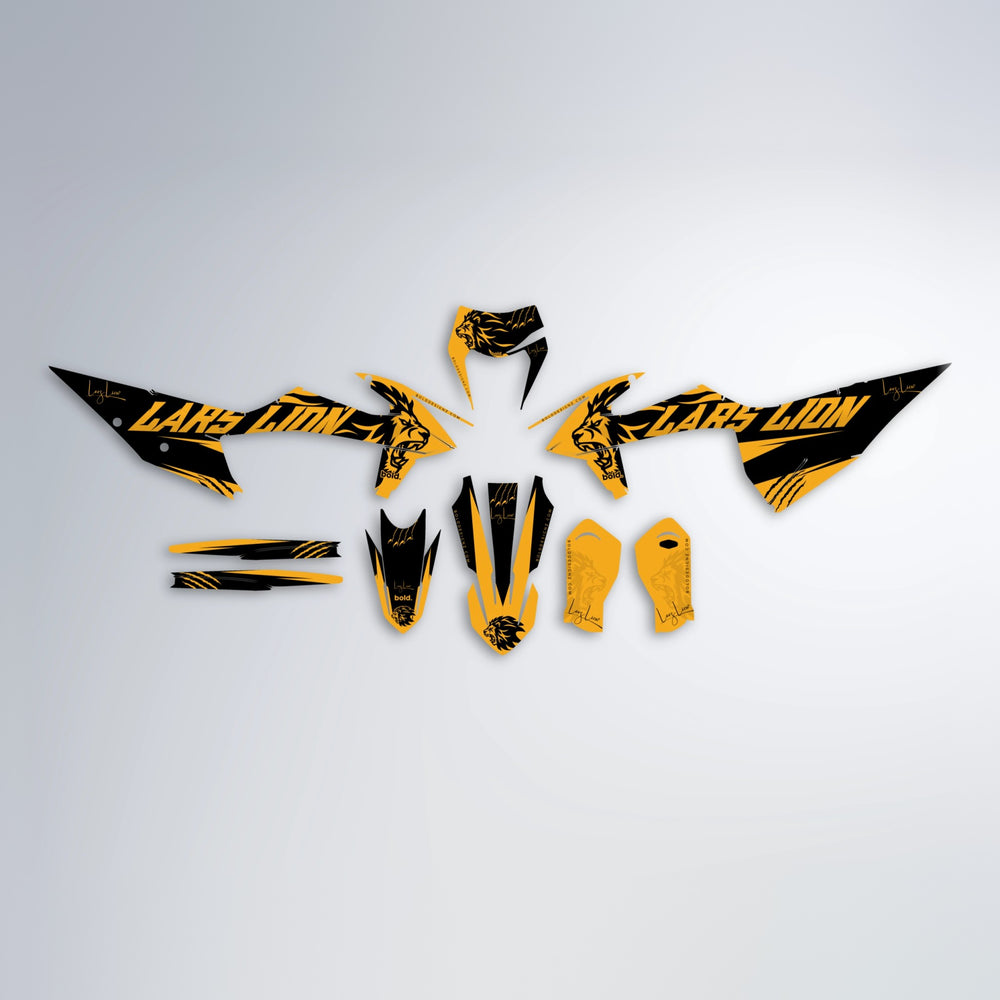 LARSLION graphics kit parts layout in Custom Colour