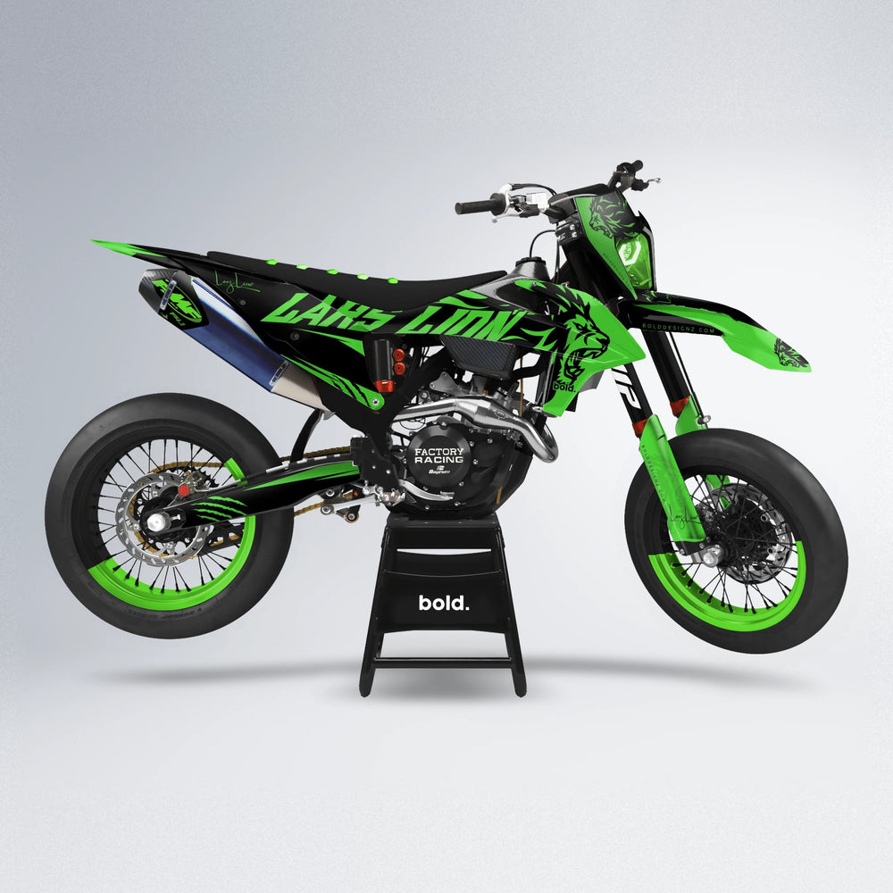 LARSLION supermoto graphics kit in Green