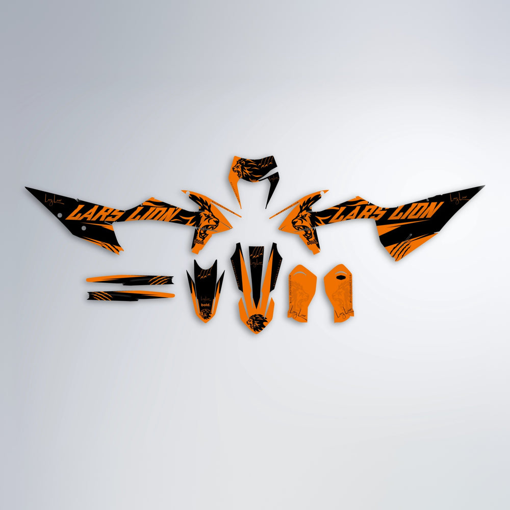 LARSLION graphics kit parts layout in Orange