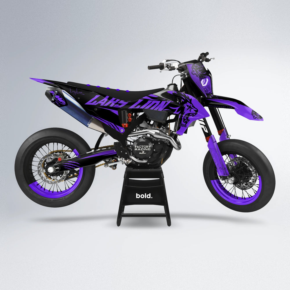 LARSLION supermoto graphics kit in Purple