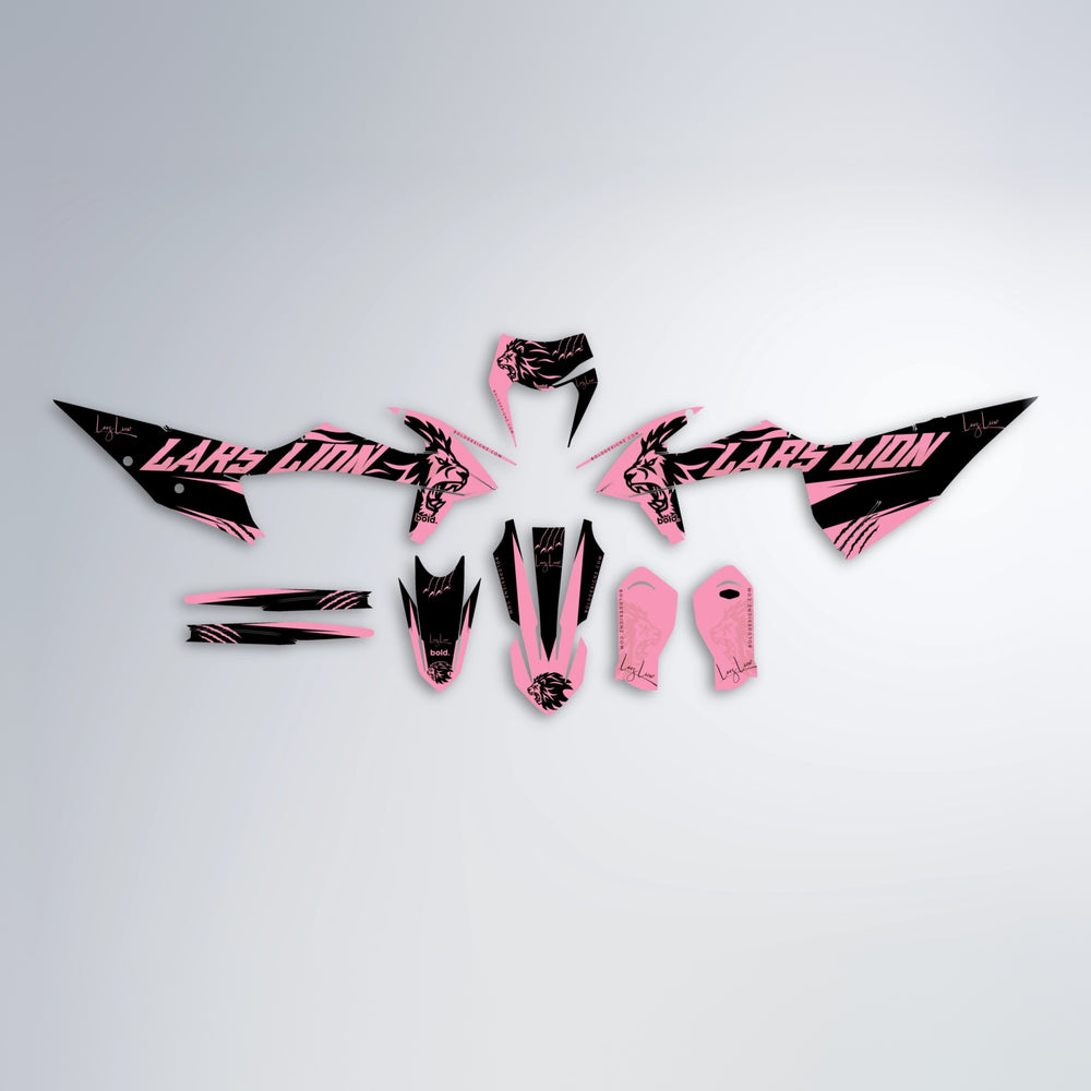 LARSLION graphics kit parts layout in Sakura Pink