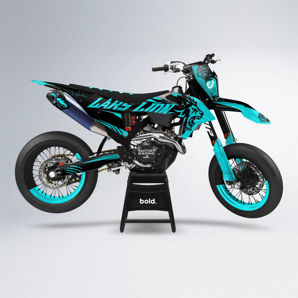 LARSLION supermoto graphics kit in Teal