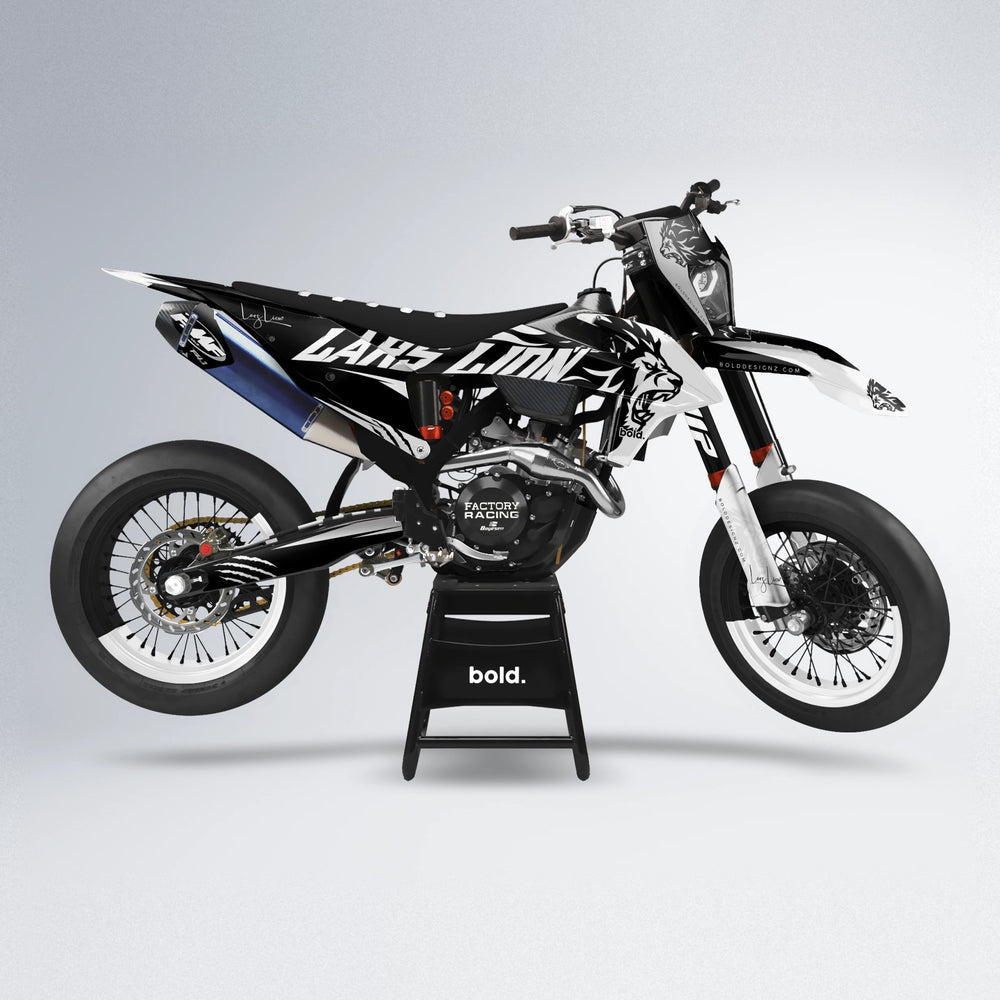 LARSLION supermoto graphics kit in White