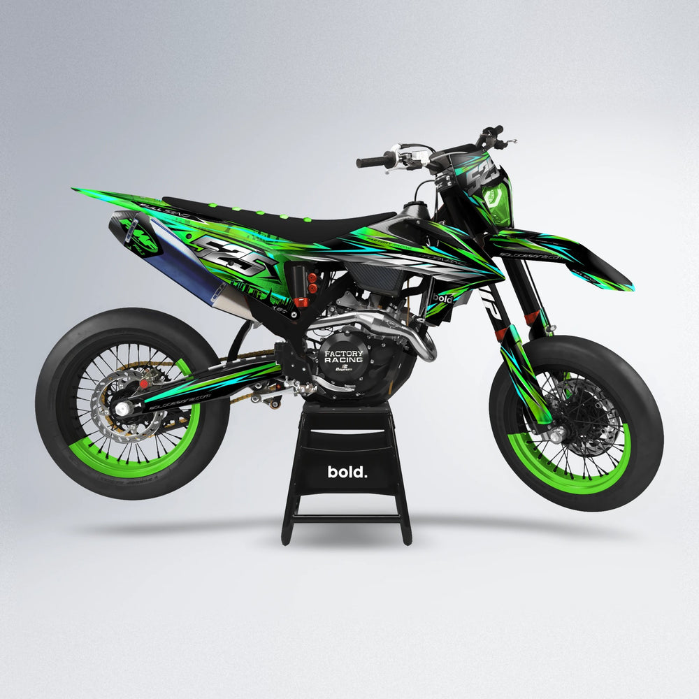 LIBERTY supermoto graphics kit in Green
