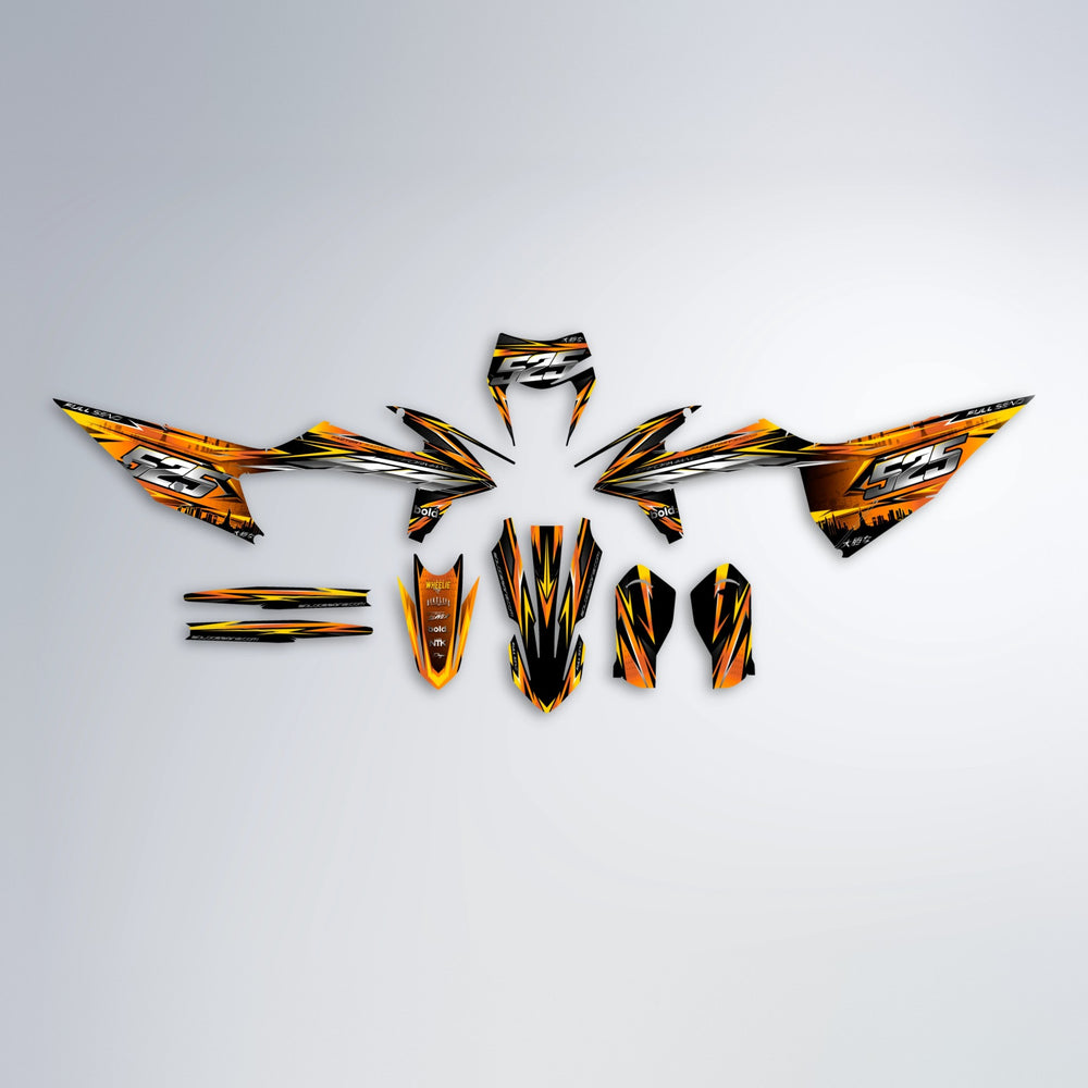 LIBERTY graphics kit parts layout in Orange