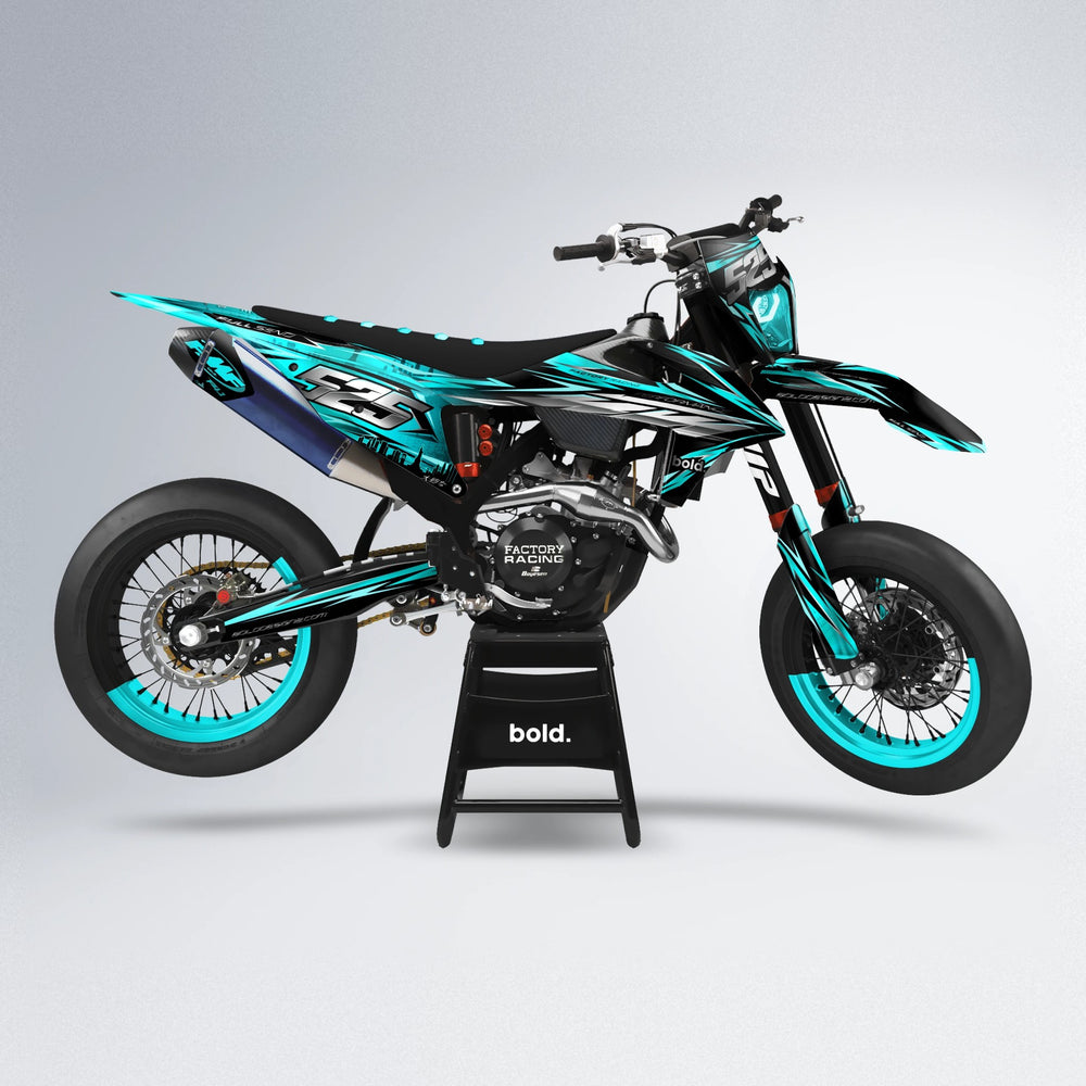LIBERTY supermoto graphics kit in Teal