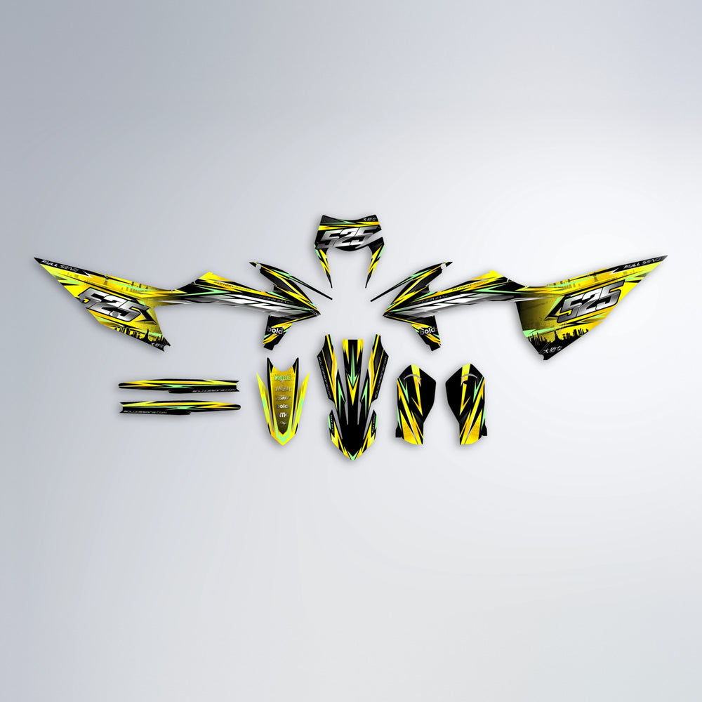 LIBERTY graphics kit parts layout in Yellow
