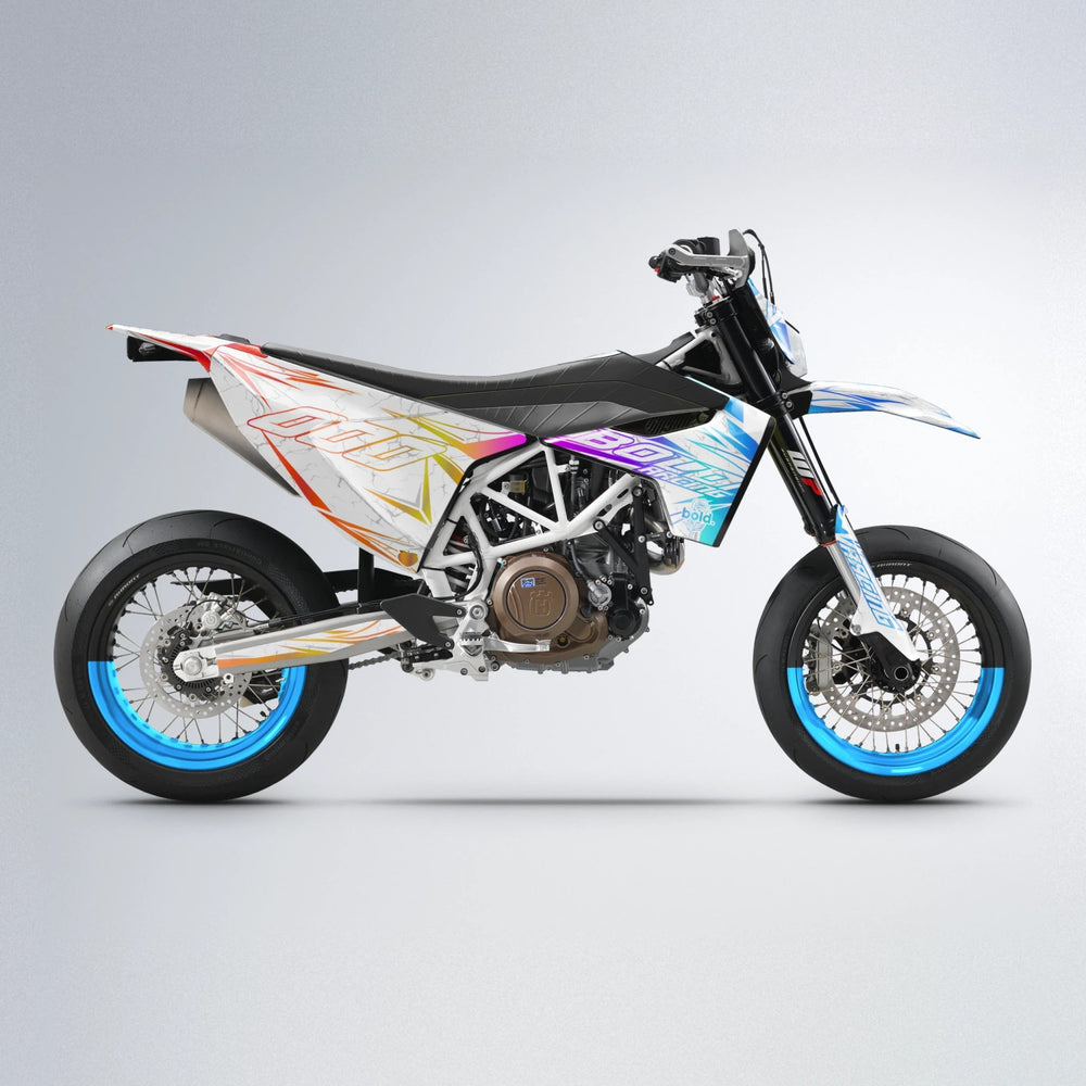 LINAAAROS Husqvarna 701 supermoto graphics kit in Sunset Fade