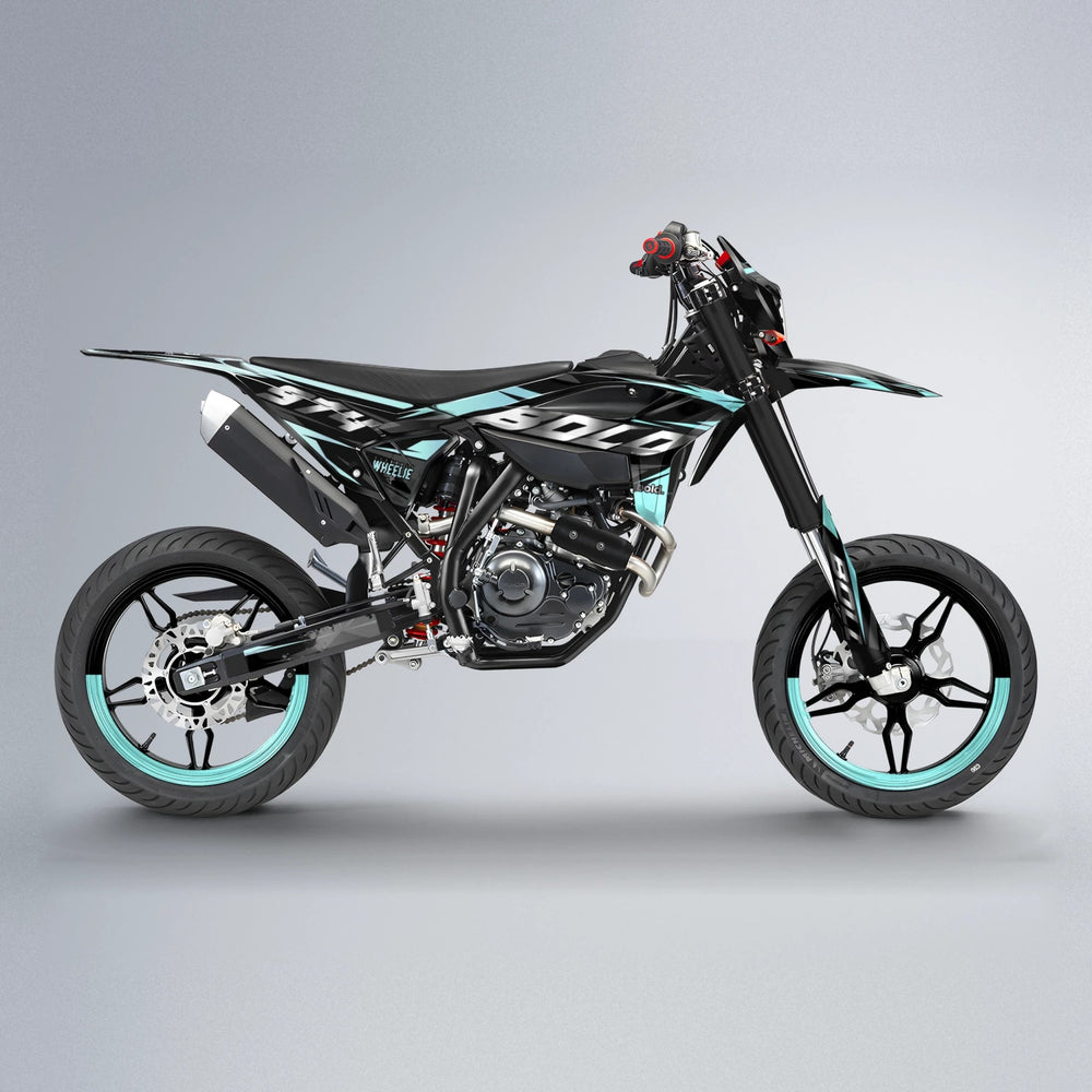 LUSIO Beta supermoto graphics kit in Mint
