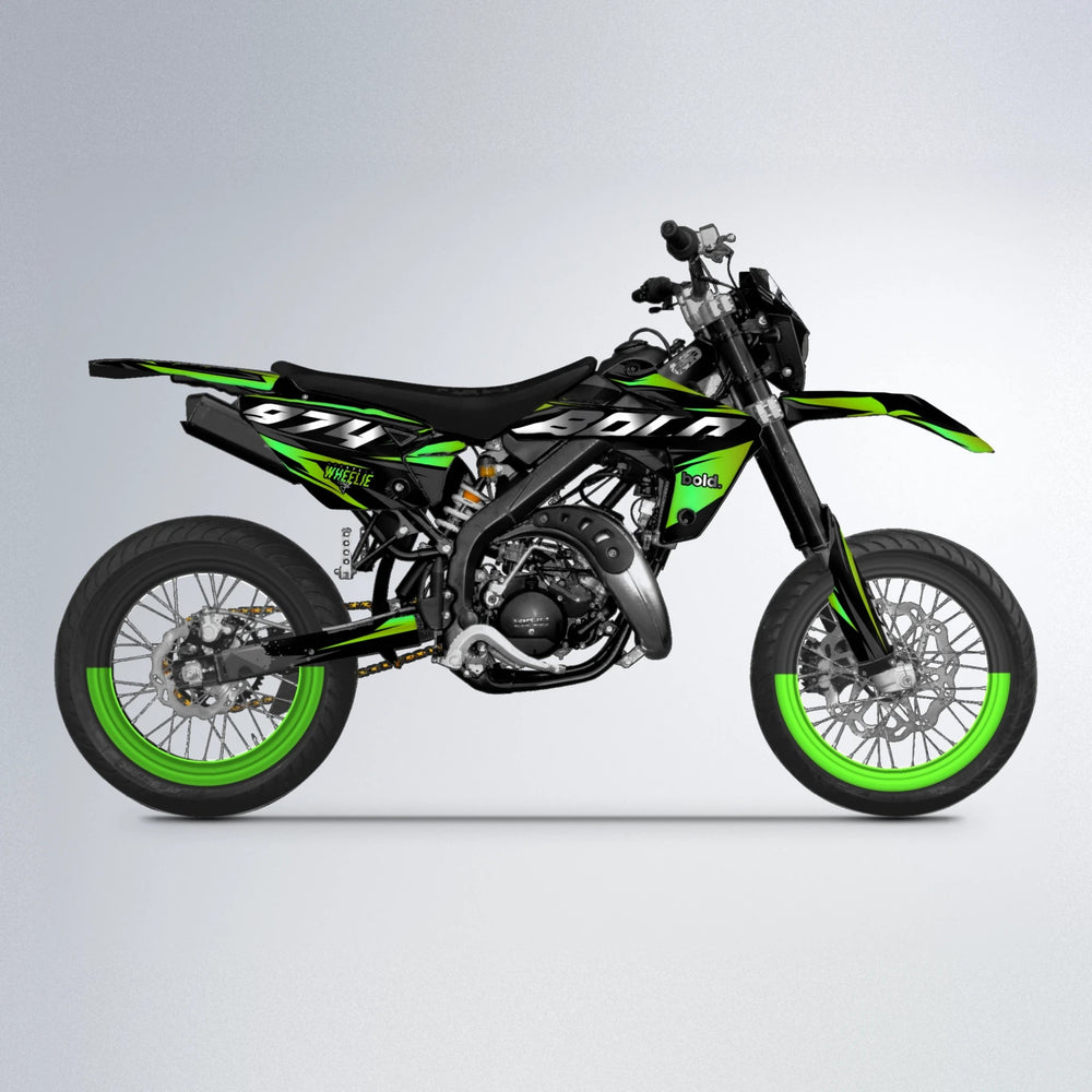 LUSIO Rieju MRT supermoto graphics kit in Green
