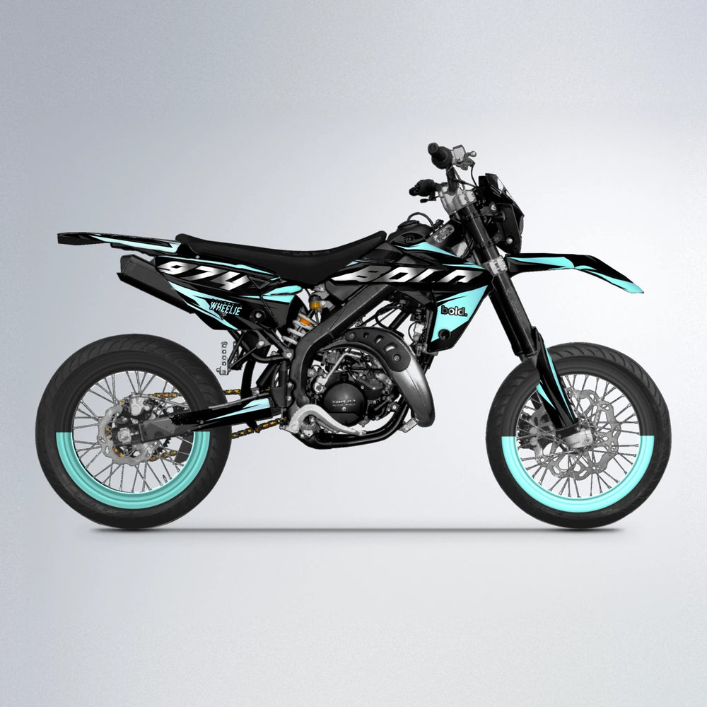 LUSIO Rieju MRT supermoto graphics kit in Mint