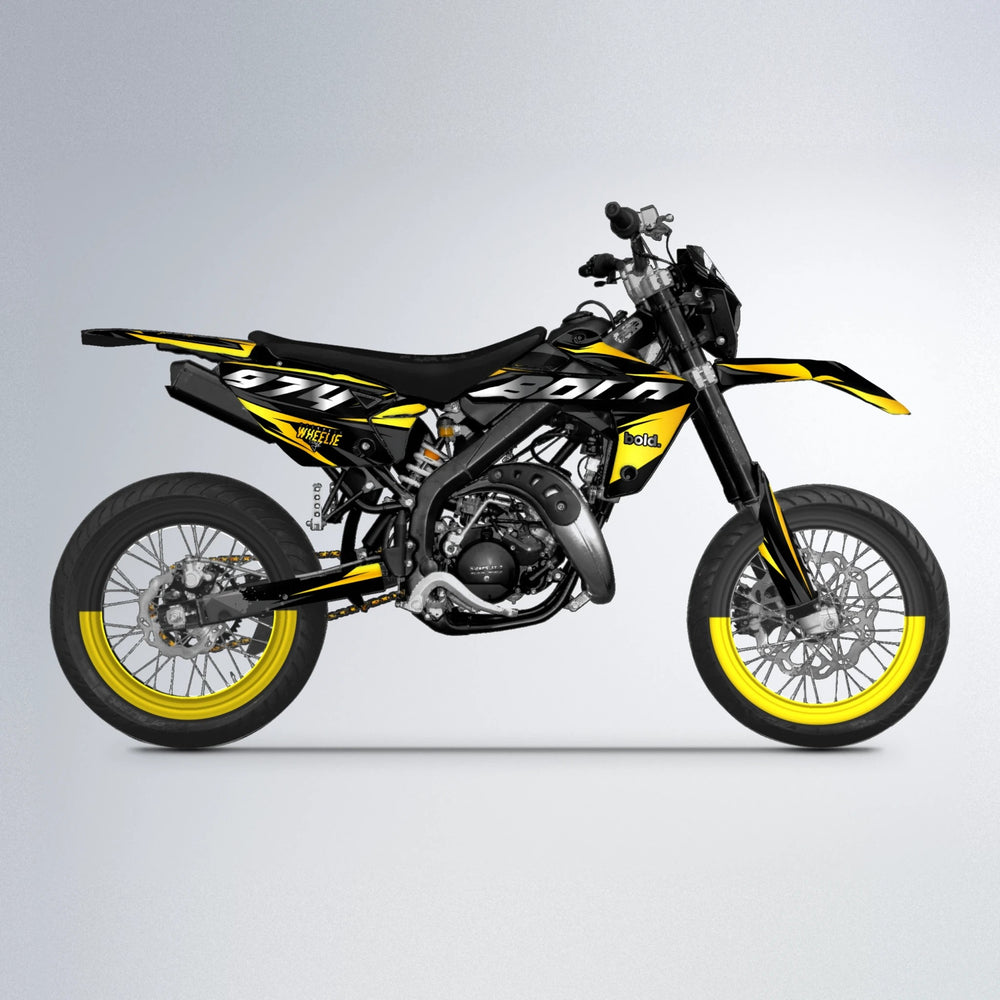 LUSIO Rieju MRT supermoto graphics kit in Yellow