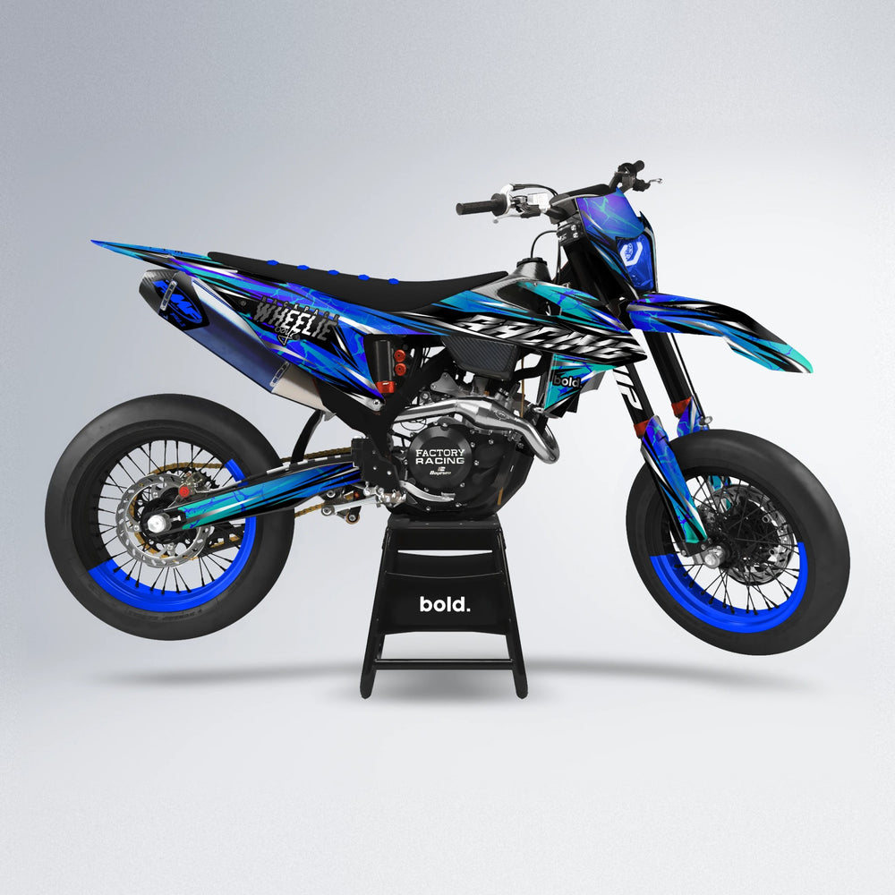MADNESS supermoto graphics kit in Blue