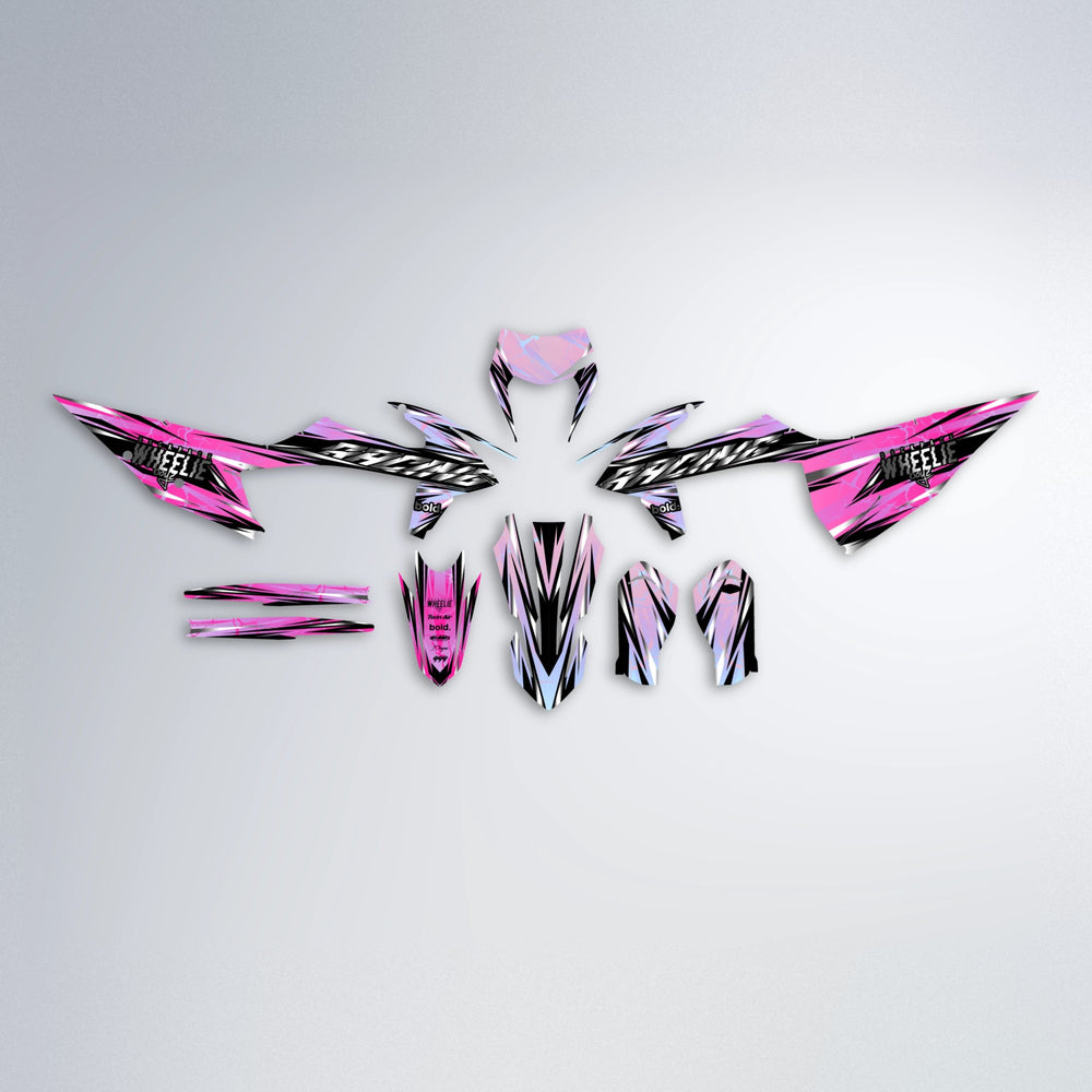 MADNESS graphics kit parts layout in Flamingo