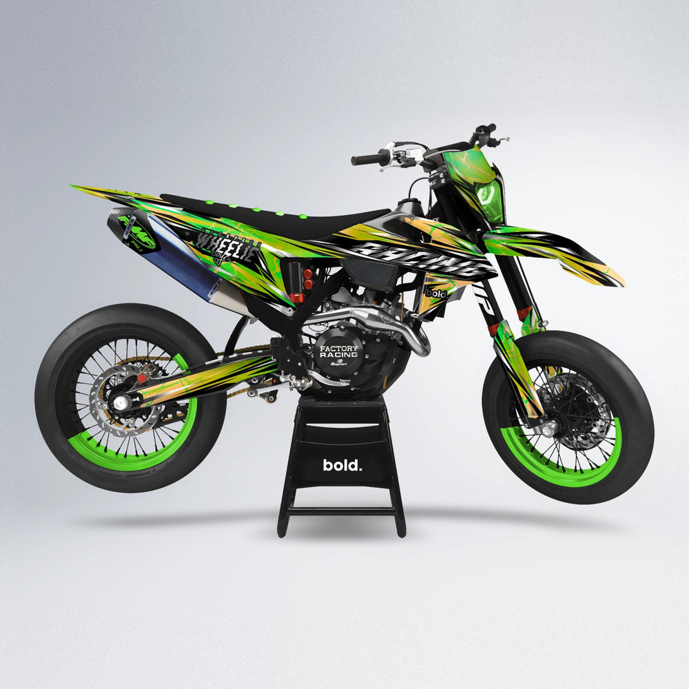 MADNESS supermoto graphics kit in Green