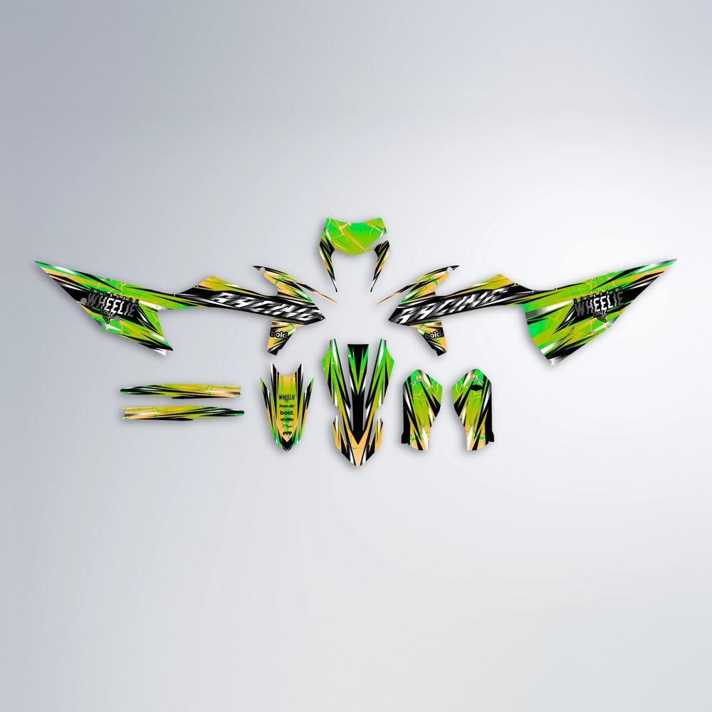 MADNESS graphics kit parts layout in Green