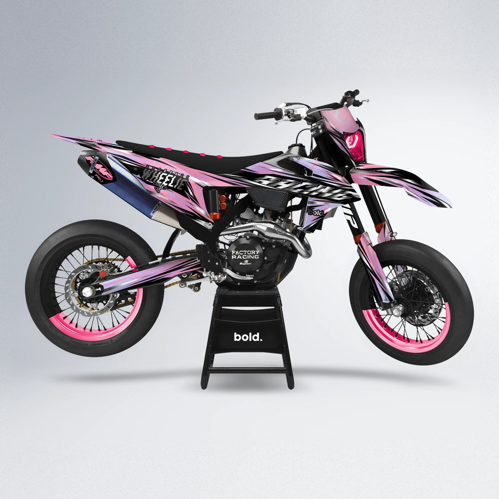 MADNESS supermoto graphics kit in Sakura Pink